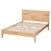 Baxton Studio Hosea Japandi Carved Honeycomb Natural King Size Platform Bed - SW8588-Natural-King