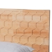 Baxton Studio Hosea Japandi Carved Honeycomb Natural Queen Size Platform Bed - SW8588-Natural-Queen