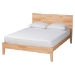 Baxton Studio Hosea Japandi Carved Honeycomb Natural King Size 4-Piece Bedroom Set - SW8588-Natural-4PC King Bedroom Set