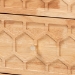 Baxton Studio Hosea Japandi Carved Honeycomb Natural King Size 4-Piece Bedroom Set - SW8588-Natural-4PC King Bedroom Set