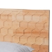 Baxton Studio Hosea Japandi Carved Honeycomb Natural King Size 4-Piece Bedroom Set - SW8588-Natural-4PC King Bedroom Set