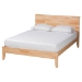 Baxton Studio Hosea Japandi Carved Honeycomb Natural King Size 5-Piece Bedroom Set - SW8588-Natural-5PC King Bedroom Set