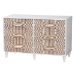 Baxton Studio Louetta Carved Contrasting 3-Piece Bedroom Set - SW8591-White-3PC King Bedroom Set