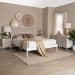 Baxton Studio Louetta Coastal White Caved Contrasting Queen Size 4-Piece Bedroom Set - SW8591-White-4PC Queen Bedroom Set