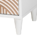 Baxton Studio Louetta Coastal White Caved Contrasting Queen Size 4-Piece Bedroom Set - SW8591-White-4PC Queen Bedroom Set