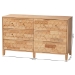 Baxton Studio Hosea Japandi Carved Honeycomb Natural 6-Drawer Dresser - SW8000-61D6D-6DW-Natural-Dresser