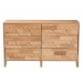 Baxton Studio Hosea Japandi Carved Honeycomb Natural 6-Drawer Dresser - SW8000-61D6D-6DW-Natural-Dresser