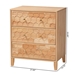 Baxton Studio Hosea Japandi Carved Honeycomb Natural 3-Drawer Chest - SW8000-61CH3D-3DW-Natural-Chest