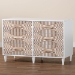 Baxton Studio Louetta Coastal White Carved Contrasting 6-Drawer Dresser - SW8000-63D6D-6DW-White-Dresser