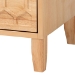 Baxton Studio Hosea Japandi Carved Honeycomb Natural 2-Drawer Nightstand - SW8000-61NS2D-2DW-Natural-Nightstand