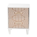 Baxton Studio Louetta Carved Contrasting Nightstand - SW8000-63NS2D-2DW-White-Nightstand