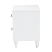 Baxton Studio Louetta Carved Contrasting Nightstand - SW8000-63NS2D-2DW-White-Nightstand