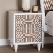 Baxton Studio Louetta Carved Contrasting Nightstand - SW8000-63NS2D-2DW-White-Nightstand