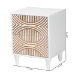 Baxton Studio Louetta Carved Contrasting Nightstand - SW8000-63NS2D-2DW-White-Nightstand