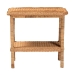 bali & pari Minahasa Bohemian Light Honey Braided Rattan Side Table - MINAHASA-Light Honey Rattan-End Table