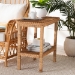 bali & pari Minahasa Bohemian Light Honey Braided Rattan Side Table - MINAHASA-Light Honey Rattan-End Table