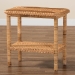 bali & pari Minahasa Bohemian Light Honey Braided Rattan Side Table - MINAHASA-Light Honey Rattan-End Table