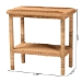 bali & pari Minahasa Bohemian Light Honey Braided Rattan Side Table - MINAHASA-Light Honey Rattan-End Table