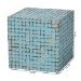 bali & pari Janella Bohemian Sky Blue Coconut Shell and Acacia Wood End Table - Juliette Square-Blue-ET