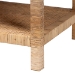 bali & pari Kalimantan Bohemian Light Honey Rattan and Mahogany Wood Rectangle Coffee Table - KALIMANTAN-Rectangle-Rattan-Coffee Table