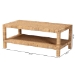 bali & pari Kalimantan Bohemian Light Honey Rattan and Mahogany Wood Rectangle Coffee Table - KALIMANTAN-Rectangle-Rattan-Coffee Table