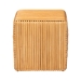bali & pari Karina Bohemian Light Honey Rattan Footstool - KARINA-Wooden/Light Honey Rattan-Stool