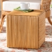 bali & pari Karina Bohemian Light Honey Rattan Footstool - KARINA-Wooden/Light Honey Rattan-Stool