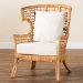 bali & pari Regina Bohemian Light Honey Rattan Arm Chair - REGINA-Light Honey Rattan/Wicker Weave-CC