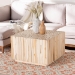 bali & pari Augusta Bohemian Natural Teak Wood Coffee Table with Unique Repurposed Wood Logs - Augusta-Wooden-CT