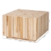 bali & pari Augusta Bohemian Natural Teak Wood Coffee Table with Unique Repurposed Wood Logs - Augusta-Wooden-CT