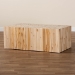 bali & pari Grayson Bohemian Natural Teak Wood Coffee Table with Unique Repurposed Wood Logs - Grayson-Wooden-CT