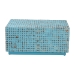 bali & pari Nitza Bohemian Blue Coconut Shell and Acacia Wood Coffee Table - Piedras-Blue Coconut Tiled-CT