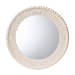 Baxton Studio Grazia Modern Round Beaded-framed Accent Mirror in Pearl White