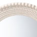 Baxton Studio Grazia Modern Round Beaded-framed Accent Mirror in Pearl White - JY23A389-Mirror