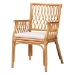 bali & pari Maisa Bohemian Light Honey Rattan Arm Chair