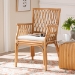 bali & pari Maisa Bohemian Light Honey Rattan Arm Chair - Maze-Light Honey Rattan-CC