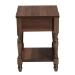 Baxton Studio Roden Transitional Dark Brown Nightstand with Rattan - Roden-Brown-Nightstand