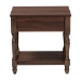 Baxton Studio Roden Transitional Dark Brown Nightstand with Rattan - Roden-Brown-Nightstand