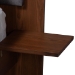Baxton Studio Kalista Transitional Modern Grey Fabric and Walnut Brown Wood Queen Size Bed with Built-In Side Tables - MG-0222-1-Walnut/Dark Grey-Queen