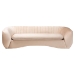 Baxton Studio Adanna Glam and Luxe Champagne Beige Velvet Fabric Sofa - TSF-7019-Beige Velvet-Sofa