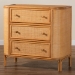 bali & pari Radenza Bohemian Light Honey Rattan 3-Drawer Storage Cabinet - RADENZA-Light Honey Rattan-Cabinet