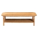 bali & pari Minahasa Bohemian Light Honey Braided Rattan Coffee Table - MINAHASA-Light Honey Rattan-Coffee Table