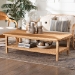 bali & pari Minahasa Bohemian Light Honey Braided Rattan Coffee Table - MINAHASA-Light Honey Rattan-Coffee Table