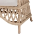 bali & pari Florence Bohemian Ivory Braided Rattan Arm Chair - Regal 1-Ivory Rattan-CC