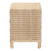 bali & pari Lanica Japandi Sun Bleached Rattan 3-Drawer Nightstand - Braided Sun Bleached Ivory-Wood/Rattan-3DW-NS