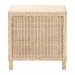 bali & pari Lanica Japandi Sun Bleached Rattan 3-Drawer Nightstand - Braided Sun Bleached Ivory-Wood/Rattan-3DW-NS