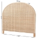 bali & pari Lanica Japandi Sun Bleached Rattan King Size Standalone Headboard - Braided Sun Bleached Ivory-Wood/Rattan-Headboard-King