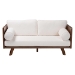 Baxton Studio Uriel Mid-Century Modern Cream Boucle Fabric Sofa - Uriel-3S-Vanilla/Walnut-SF
