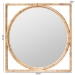 bali & pari Bayan Japandi Natural Rattan Wall Mirror - WS092-Natural Rattan-Mirror