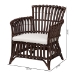 bali & pari Brooklyn Bohemian Very Dark Brown Rattan Arm Chair - Broklyn-Brown Rattan-CC